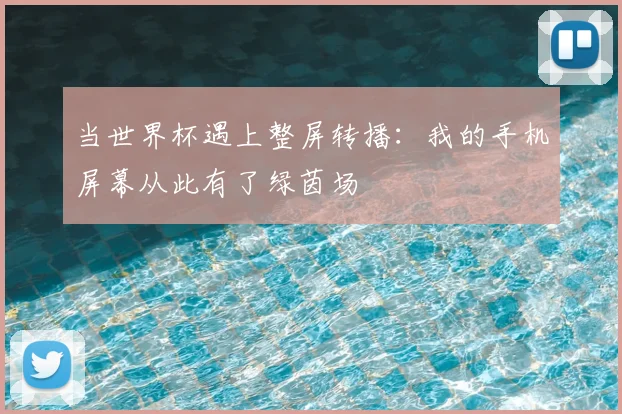 当世界杯遇上整屏转播：我的手机屏幕从此有了绿茵场